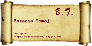 Bazarea Tomaj névjegykártya